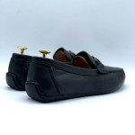 Men's Moccasins Ferragamo Buckle Shoe (Black)