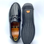 Men's Moccasins Ferragamo Buckle Shoe (Black)