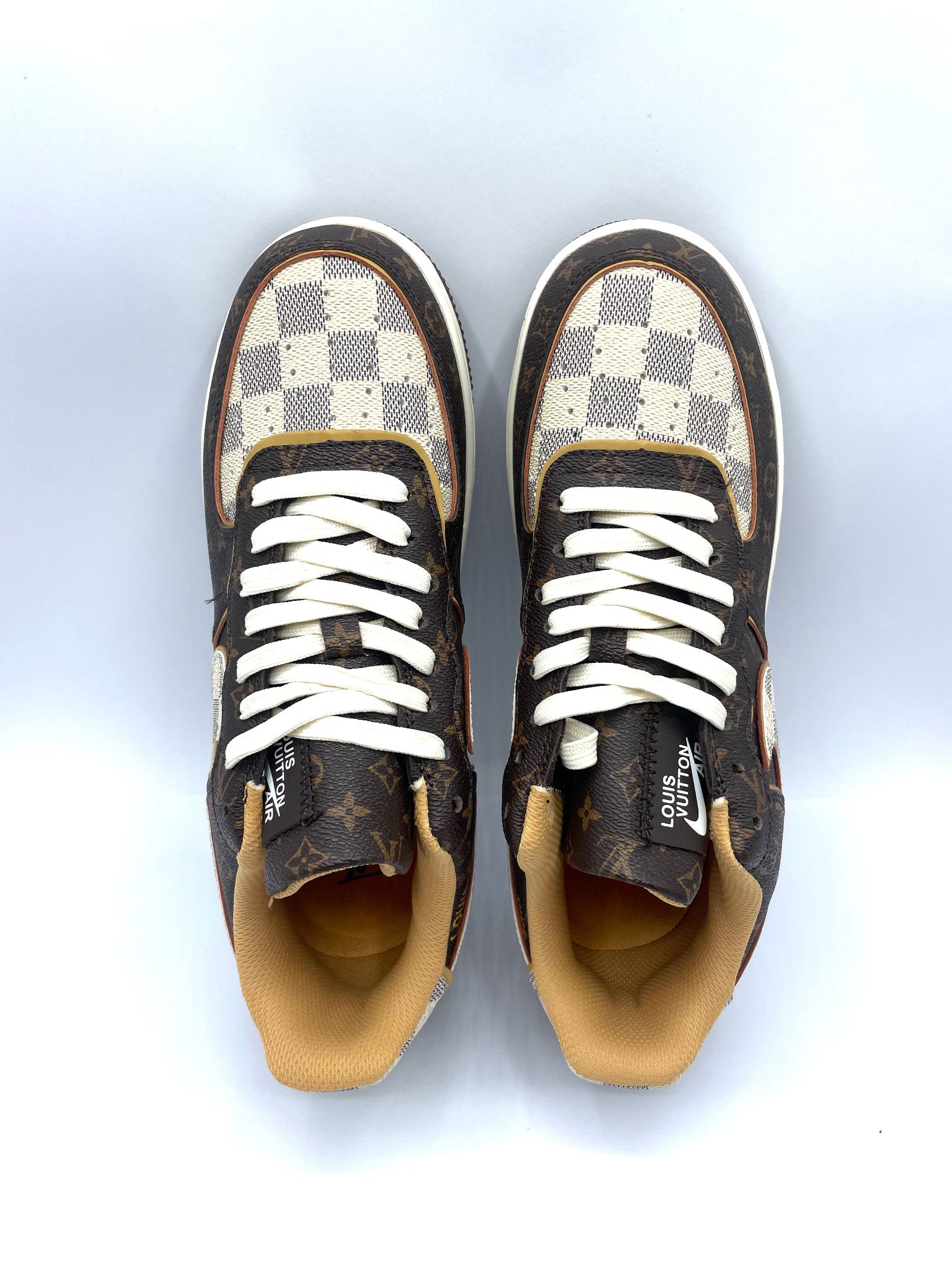 Nike Air Force 1 Low Louis Vuitton LV Monogram Brown Damier Azur