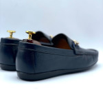 Men's Moccasins Stripe with Buckle Shoe (Blue)