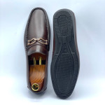 Men's Moccasins Buckle Shoe (Brown)